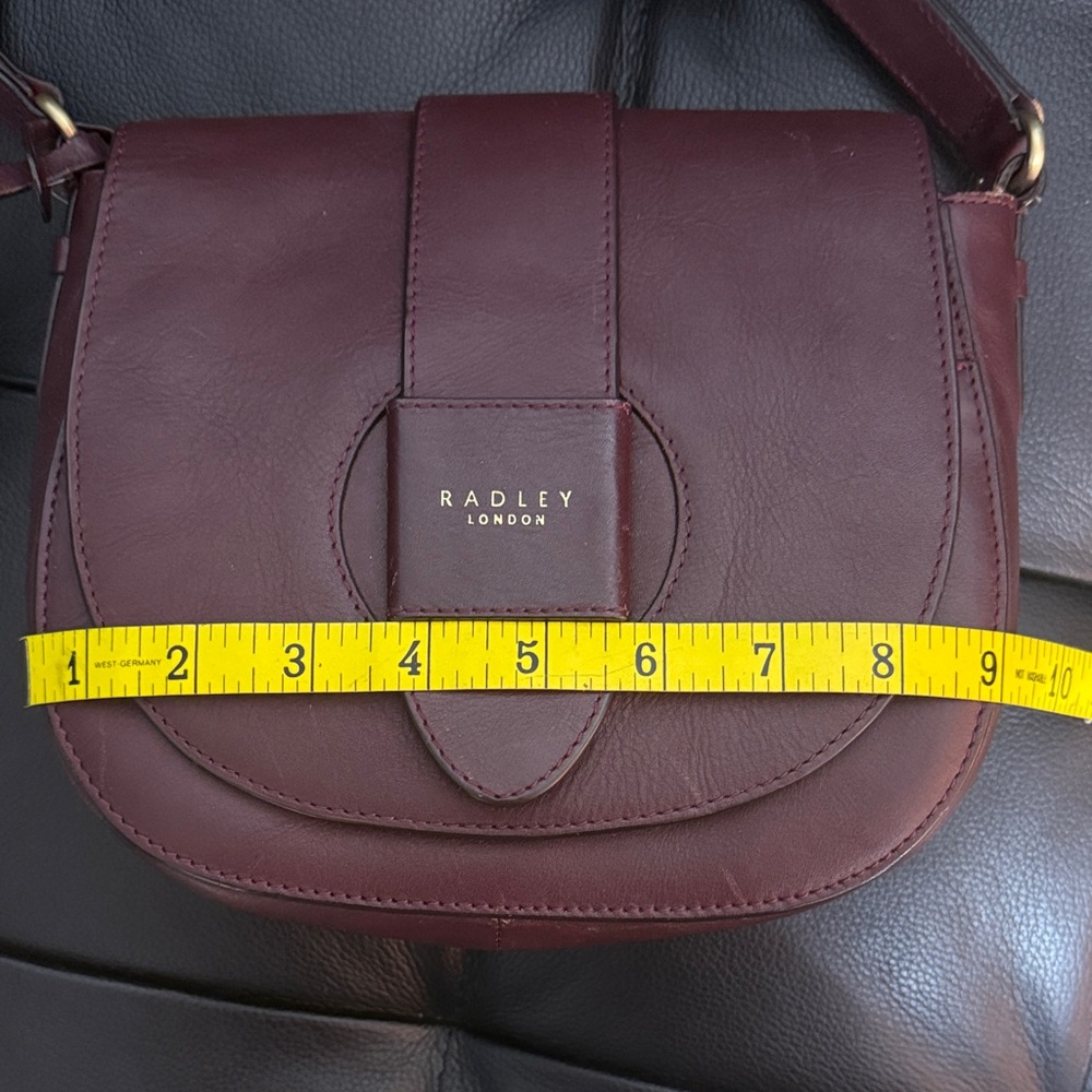 RADLEY LONDON Burgundy Leather Saddle Crossbody Bag (REHAB) - Picture 12 of 16